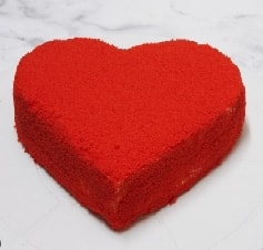 6-9 Kişilik Kırmızı Kalp Özel Yapım Pasta Şöleni